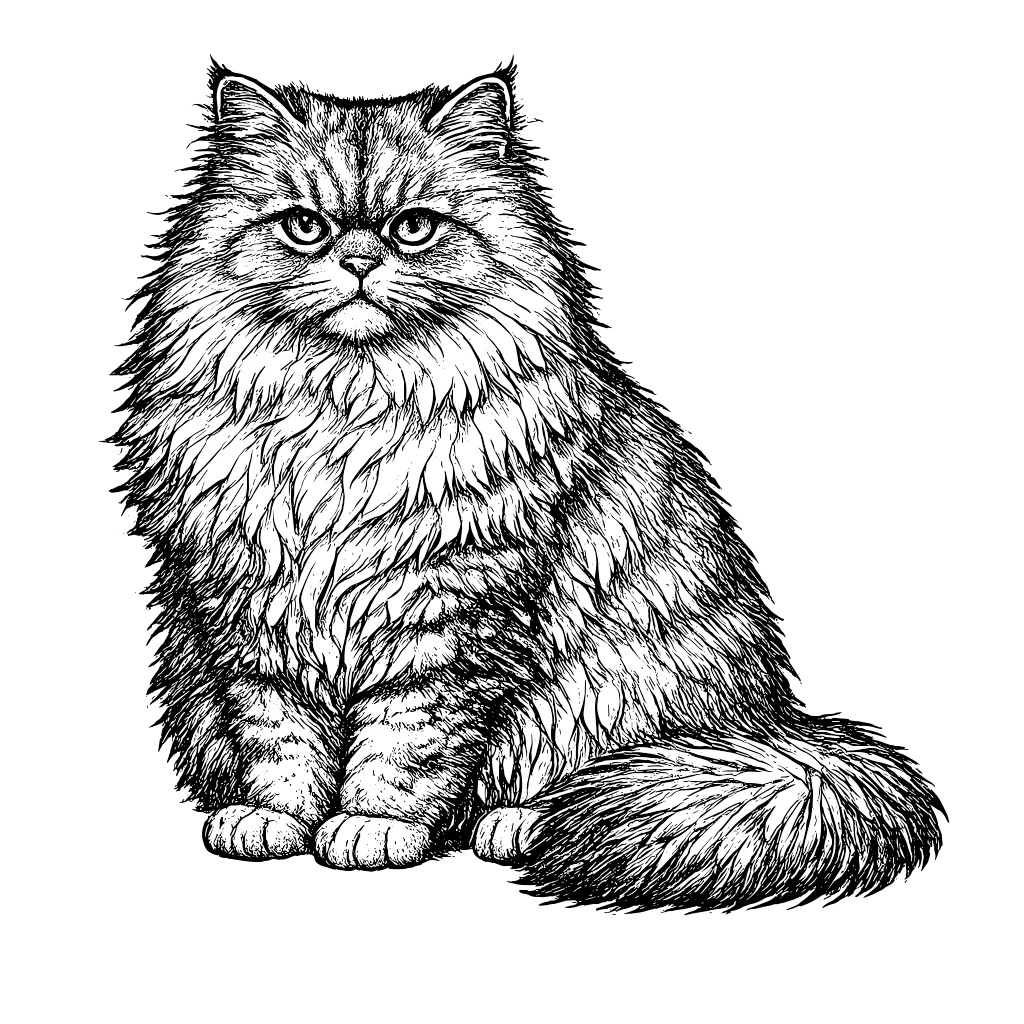 Woodcut illustration of a Persian