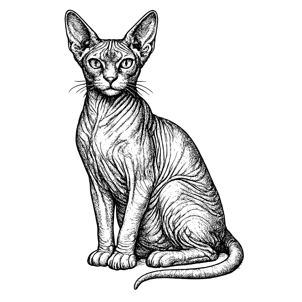Woodcut illustration of a Sphynx